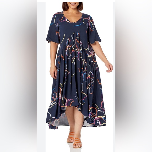 Loralette brand flowy flowered dress Sz 22/24 NWT - Picture 5 of 5